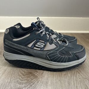 Skechers Shape Ups Sport Regimen Mens 12 Toning Black Gray Shoes SHEDDING READ